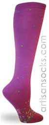 Sock It To Me Sprinkle Toes Geometric Print Cotton Knee High Knee Socks