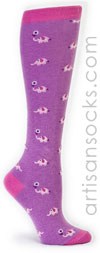 Sock it to Me Pink Elephant Purple Knee High Sock