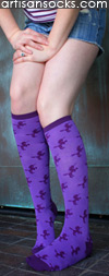 Sock it to Me Unicorn Socks - Purple Knee High Socks with Unicorn Pattern