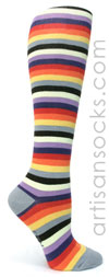 Sock it to Me Portland Multicolor Striped Knee High Sock