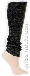 Sock It To Me Black and Gold Cotton Leg Warmer