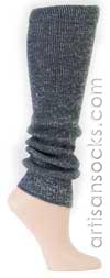 Sock It To Me Grey and Silver Cotton Leg Warmer