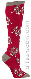 Sock It To Me Sock Monkey Socks (Sock Monkey Love Knee Highs)