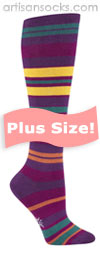 PLUS SIZE Sock it to Me Purple Haze Knee High Socks