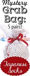 Japanese Socks Grab Bag - Gift Set of 5 Japanese Socks!