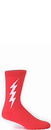 Men's Super Hero Lightning Bolt Crew Socks