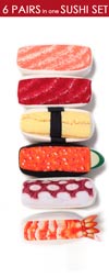 Sushi Sock Set: 5 types of sushi socks (5 pair)