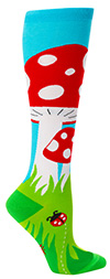 Toadstool Knee High Mushroom Socks