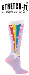 Farting Unicorn Rainbow Knee High Knee High Socks (STRETCH-IT Extra Stretchy Version)