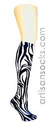 Violet Love Women's Socks - Zebra Wild Animal Print Trouser Socks
