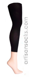 Violet Love Semi - Opaque Black Leggings /  Footless Tights