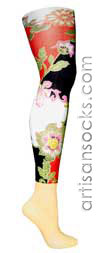 Violet Love Sweet Melon Flower Print Leggings / Footless Tights