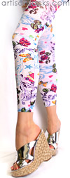 Romantic Tattoo Pattern Footless Tights