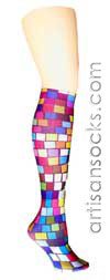 Tic Tac Geometric Print Knee High Trouser Socks