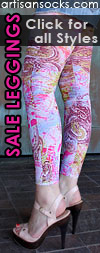 Violet Love Mixed Print Leggings / Footless Tights SALE! Destination West Coast