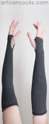 Charcoal Dual Warmer Knee High Socks or Arm Warmer