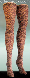 Leopard Print Thigh High Stockings -Rowr!