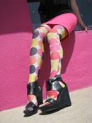 Celeste Stein BIG DOT Print Tights / Stockings<