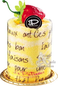 Cake Towel Gifts Mango Fraisier with Strawberry