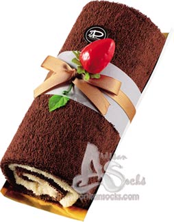 Cake Towel Gifts Chocolate Marble Roll Cake