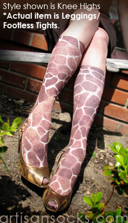 Celeste Stein Giraffe Print Leggings / Footless Tights