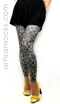 Black Plus Size Leggings with Bandana Print