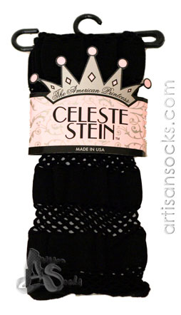 Celeste Stein SOLID BLACK FISHNET Stockings