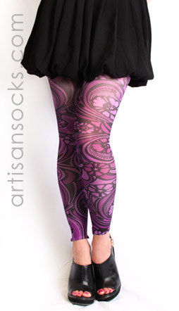 Plus Size Flower Print Leggings