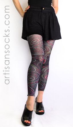 Paisley Polka Dot Leggings