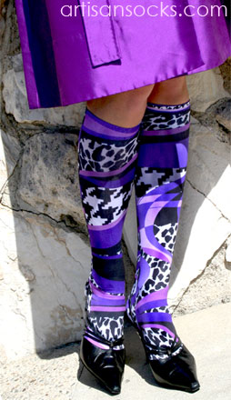 Purple Mamba Knee High Stockings