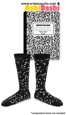 Composition Book Crew Sock