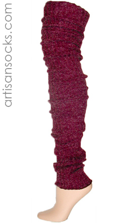 Super Long Leg Warmers - Burgundy