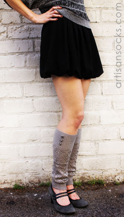 The Lou Lou Open Work Legwarmers - Light Grey