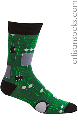 Men's Circuit Board Crew Socks