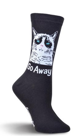 Grumpy Cat Go Away Crew Socks