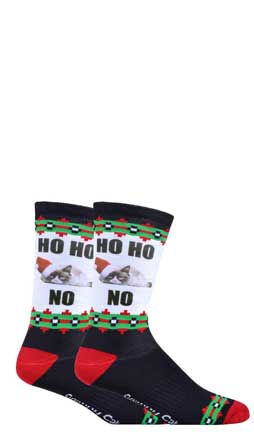 Men's Grumpy Cat Ho Ho No Crew Socks