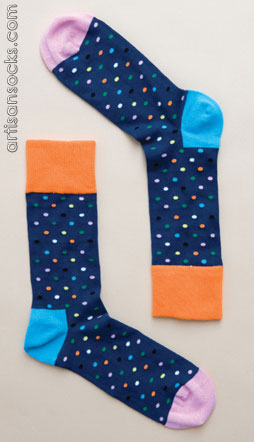 Happy Socks Dotted Cotton Crew Socks