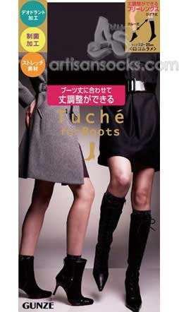 Japanese Adjustable Ankle to Knee High Stockings Black