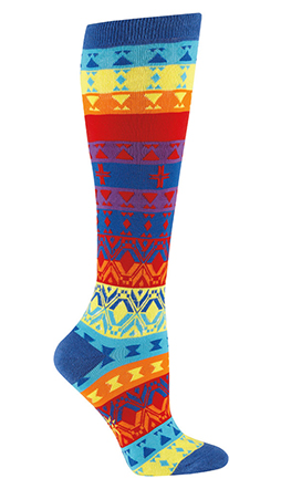 Knee High Nordic Rainbow Socks