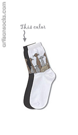 K. Bell Cat Family Black Crew Socks