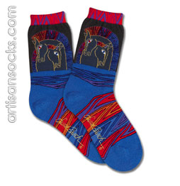 Laurel Burch Loving Horses Crew Socks