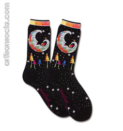 Laurel Burch Mystic Moon Crew Socks