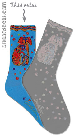 Laurel Burch Canine Family Crew Socks