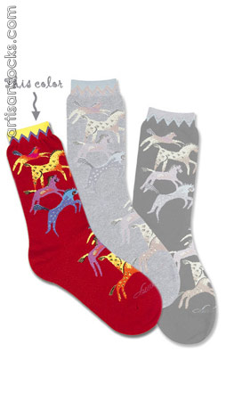 K. Bell Dancing Horses Crew Socks