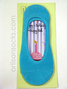 K. Bell Sock Cards - Happy Birthday Card - Blue Socks