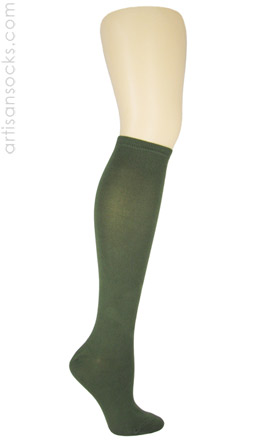 K. Bell Soft & Dreamy Solid Color Knee Highs - Olive