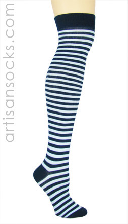 K. Bell Over the Knee Stripe- NAVY/BLUE