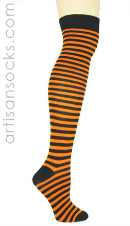 K. Bell Over the Knee Stripe- ORANGE/BLACK