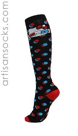 Hello Kitty Socks - 3D Glasses Hello Kitty