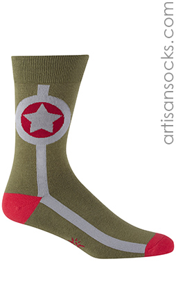 Men's Army Star Crew Socks